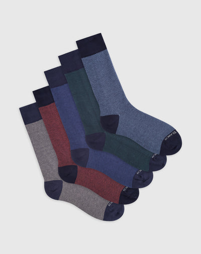 Medias para hombre largas en algodón pack x5unds surtidas
