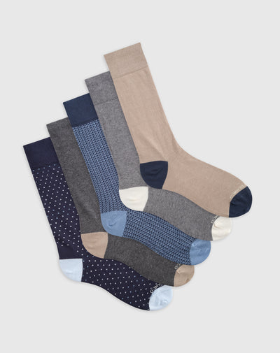 Medias para hombre largas en algodón pack x5unds surtidas