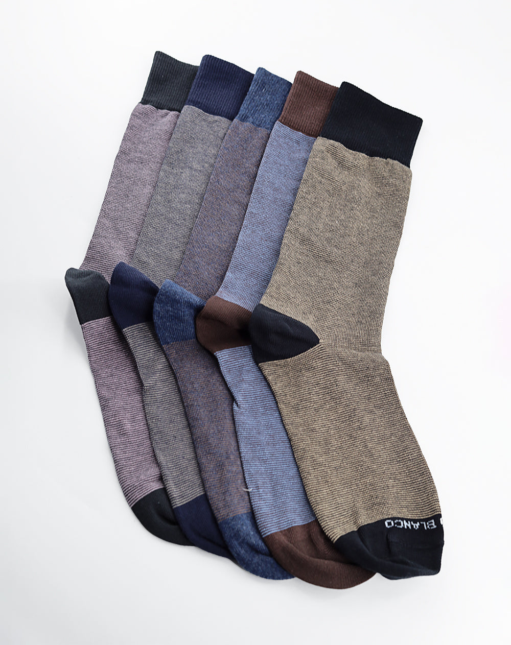 medias hombre largas casuales pack x5 surtido