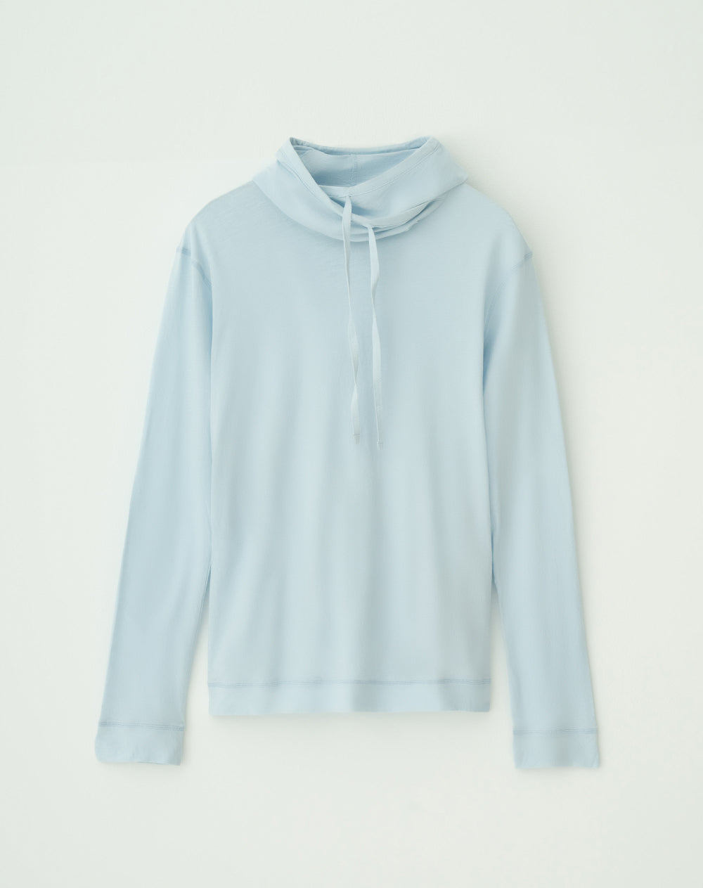 Buzo en algodón con capucha azul claro para hombre