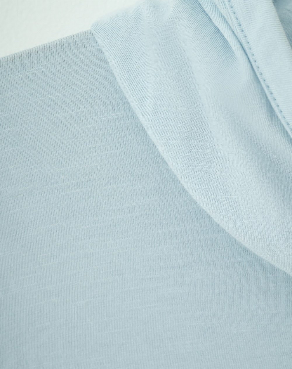 Buzo en algodón con capucha azul claro para hombre
