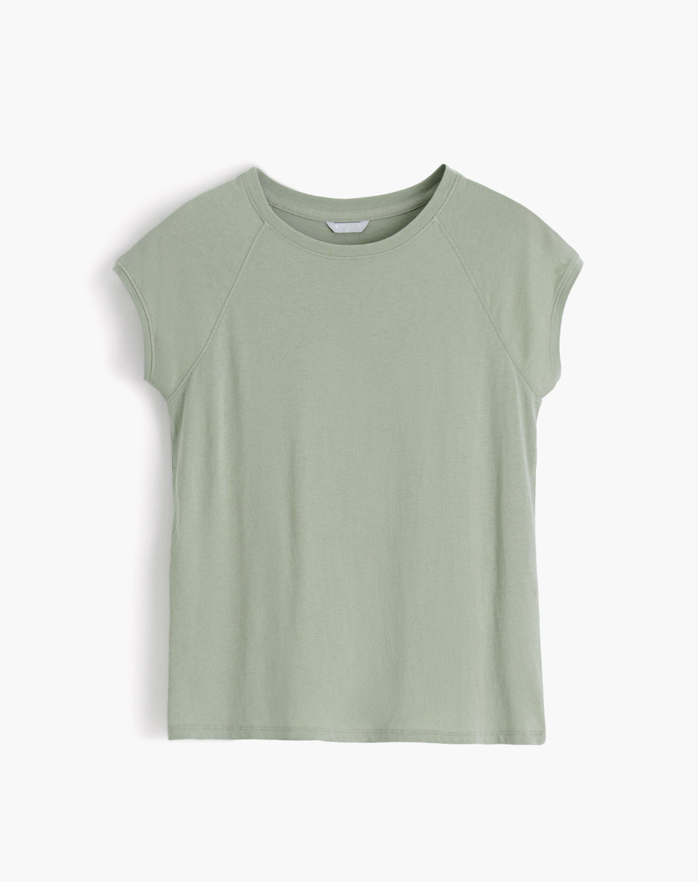 Camiseta regular algodón verde mujer