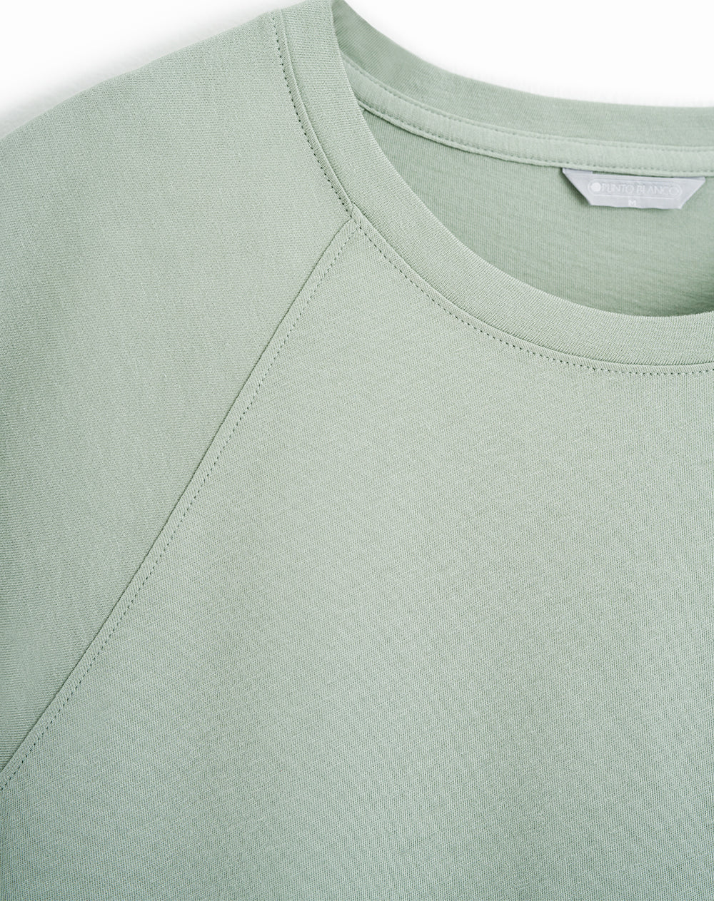 Camiseta algodón holgada verde claro mujer