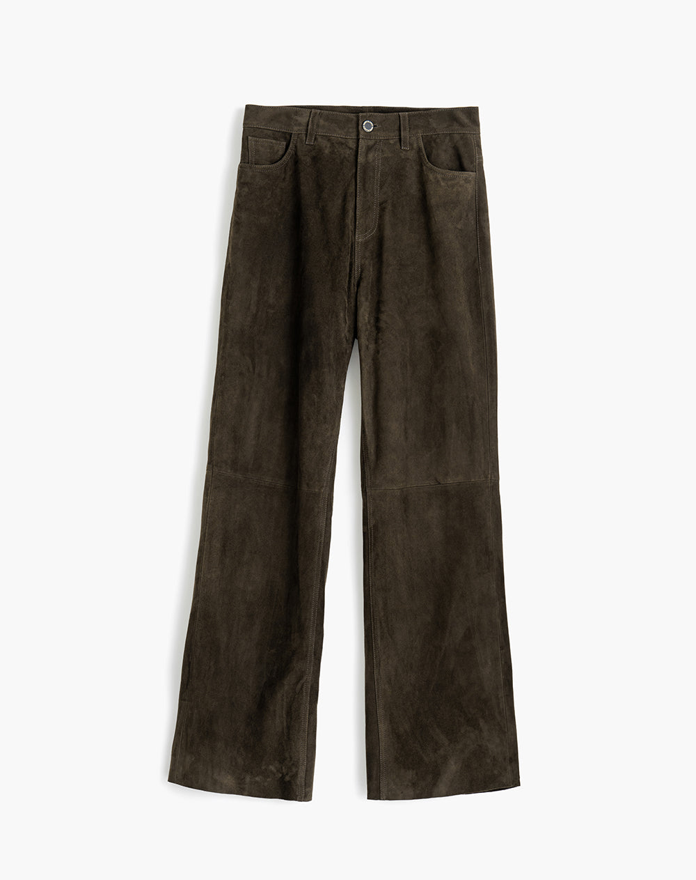 Pantalón wide leg  tiro alto en cuero Ana Beliza