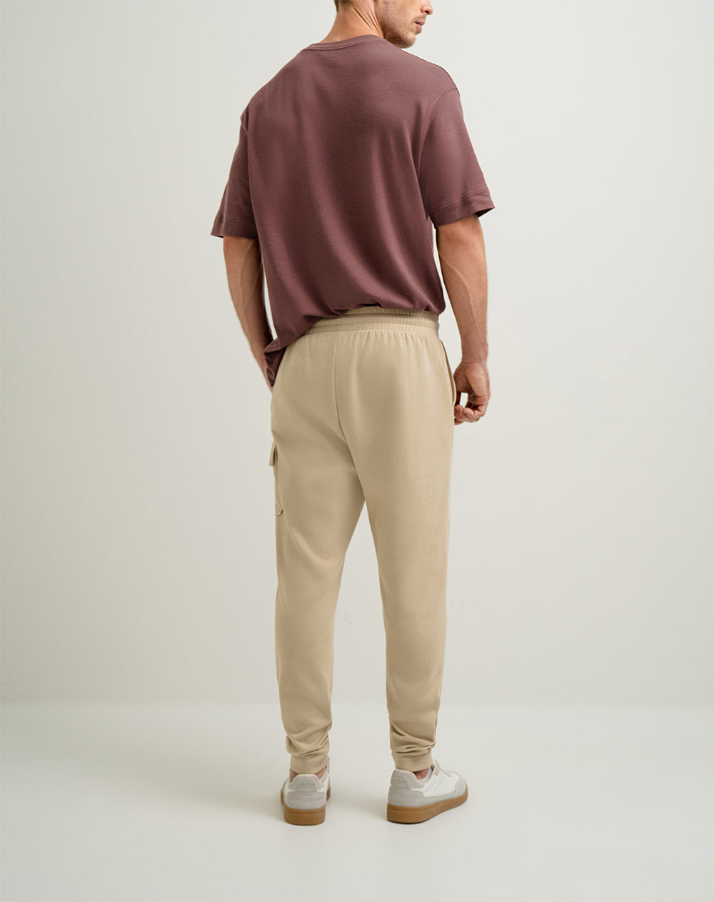 Jogger en algodón sostenible caqui para hombre