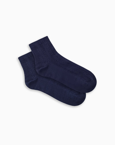 Medias mujer tobilleras azules