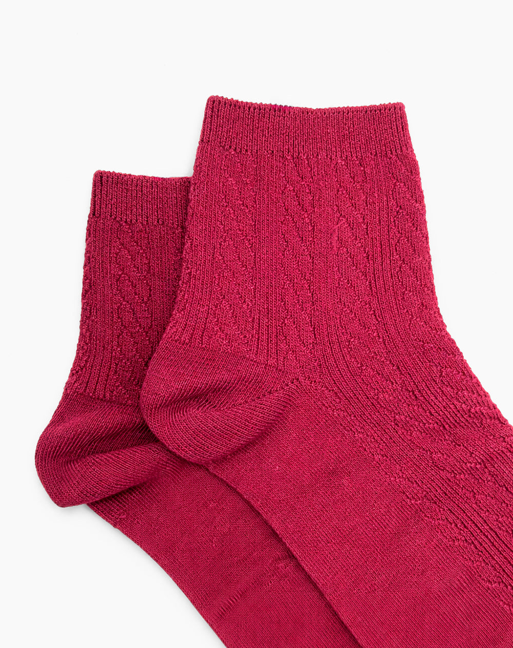 Medias mujer tobilleras rojas