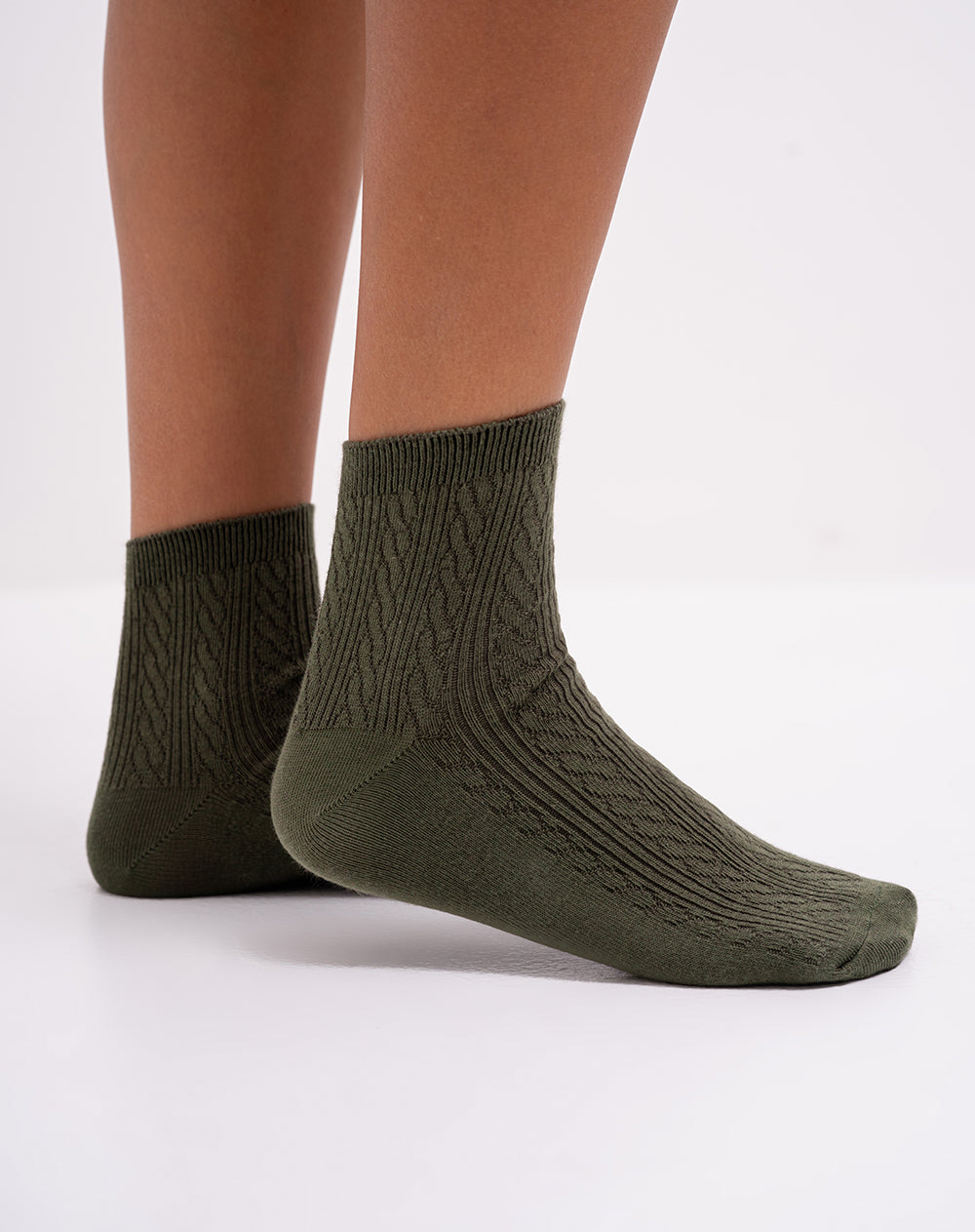 Medias mujer tobilleras verdes