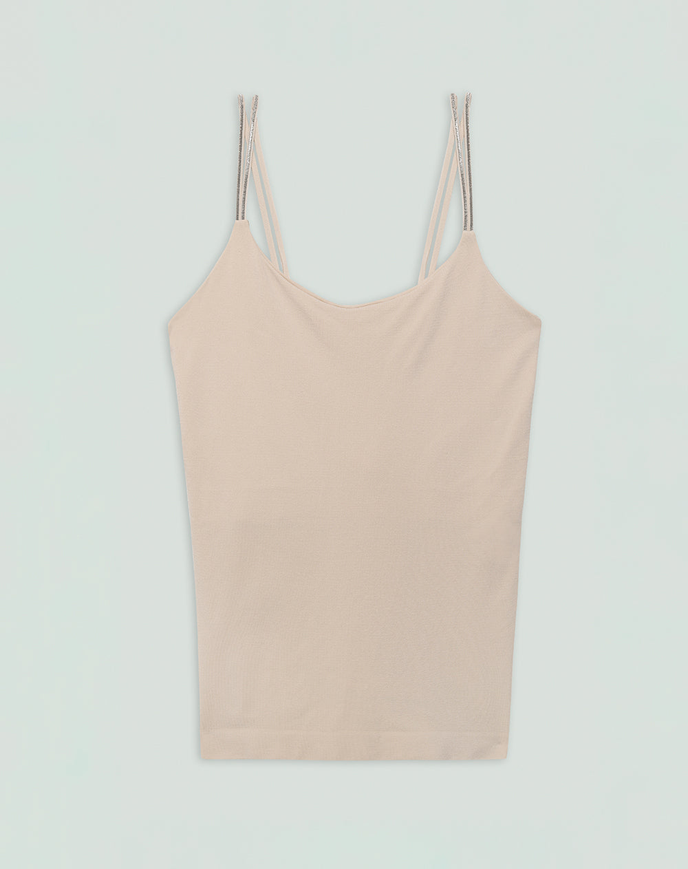 Camisilla seamless sin costuras caqui para mujer
