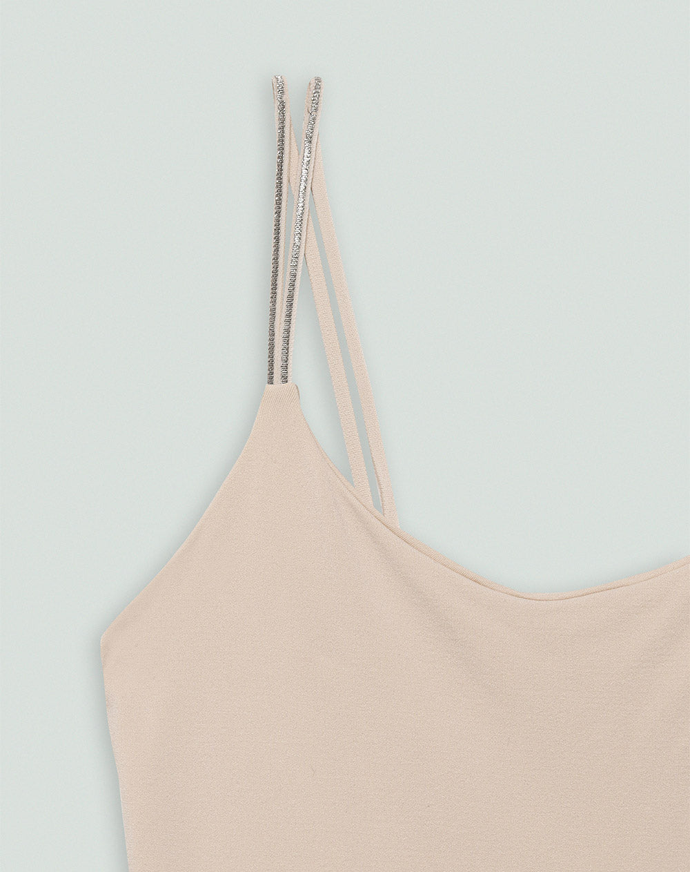 Camisilla seamless sin costuras caqui para mujer