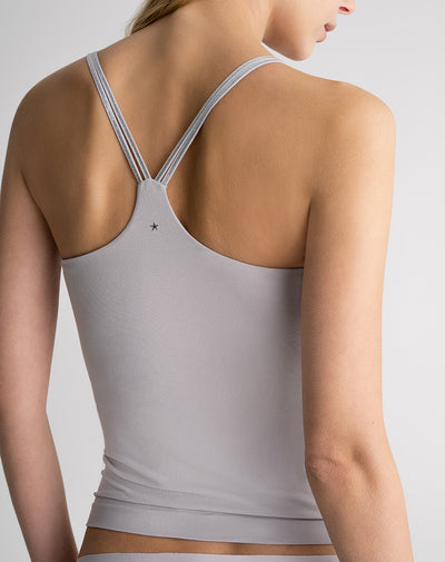 Camisilla seamless gris mujer