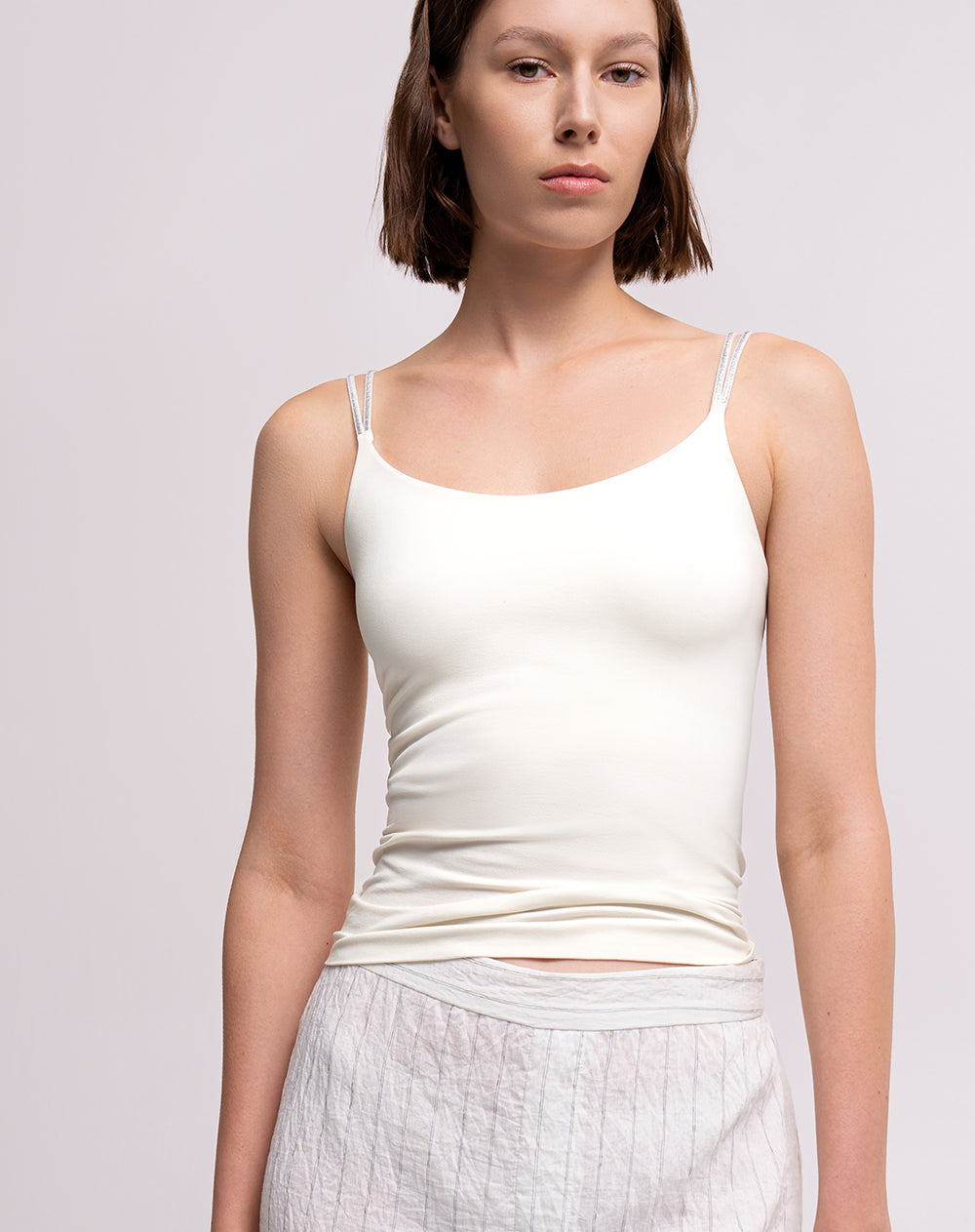 Camisilla seamless vainilla mujer
