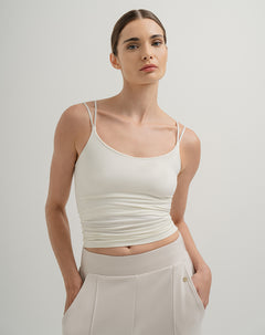 Camisilla seamless sin costuras vainilla para mujer