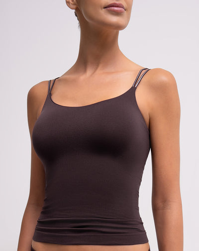 Camisilla seamless vinotinto mujer