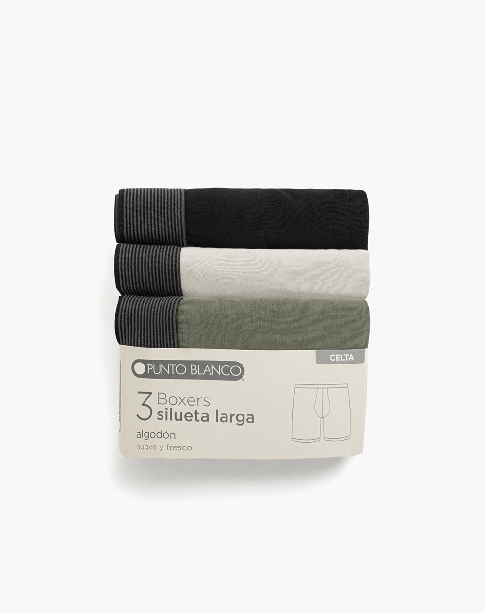 Bóxer largo panel amplio x3unds surtido