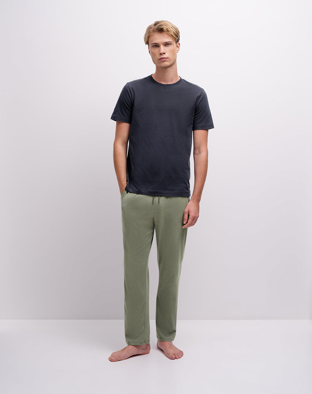 Camiseta + pantalón de pijama algodón surtida hombre