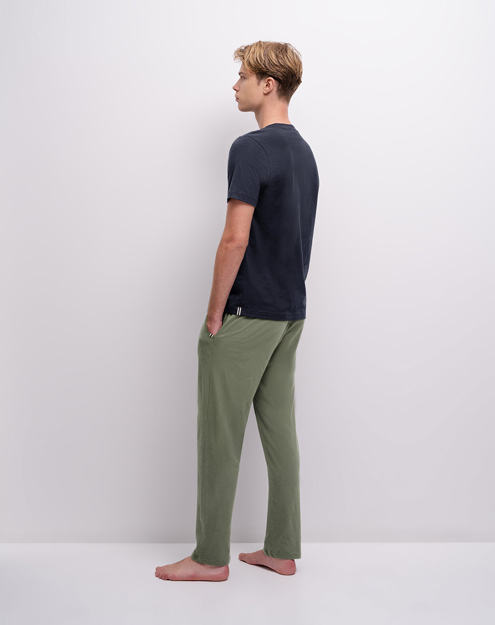 Camiseta + pantalón de pijama algodón surtida hombre