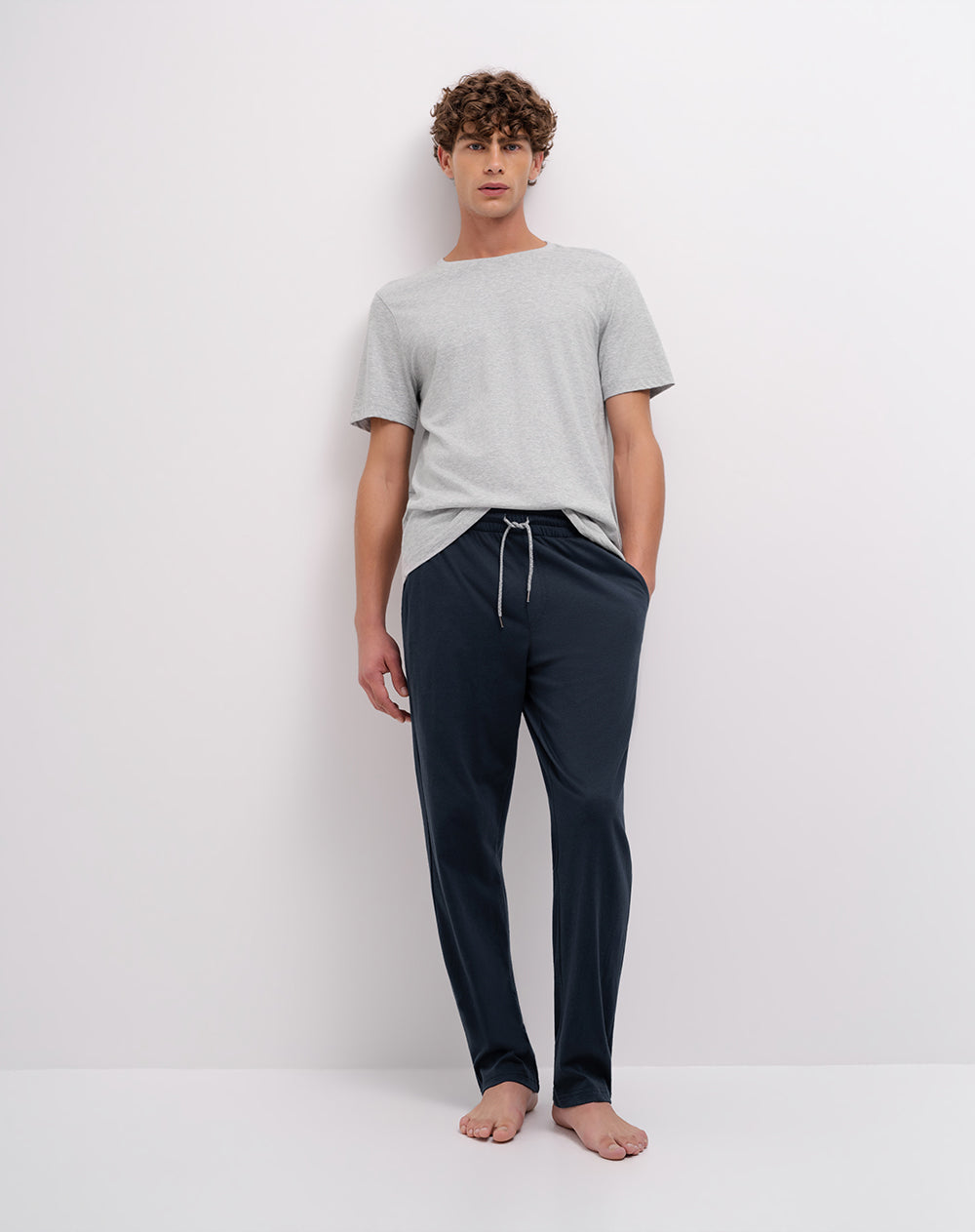 Camiseta + pantalón de pijama algodón surtida hombre