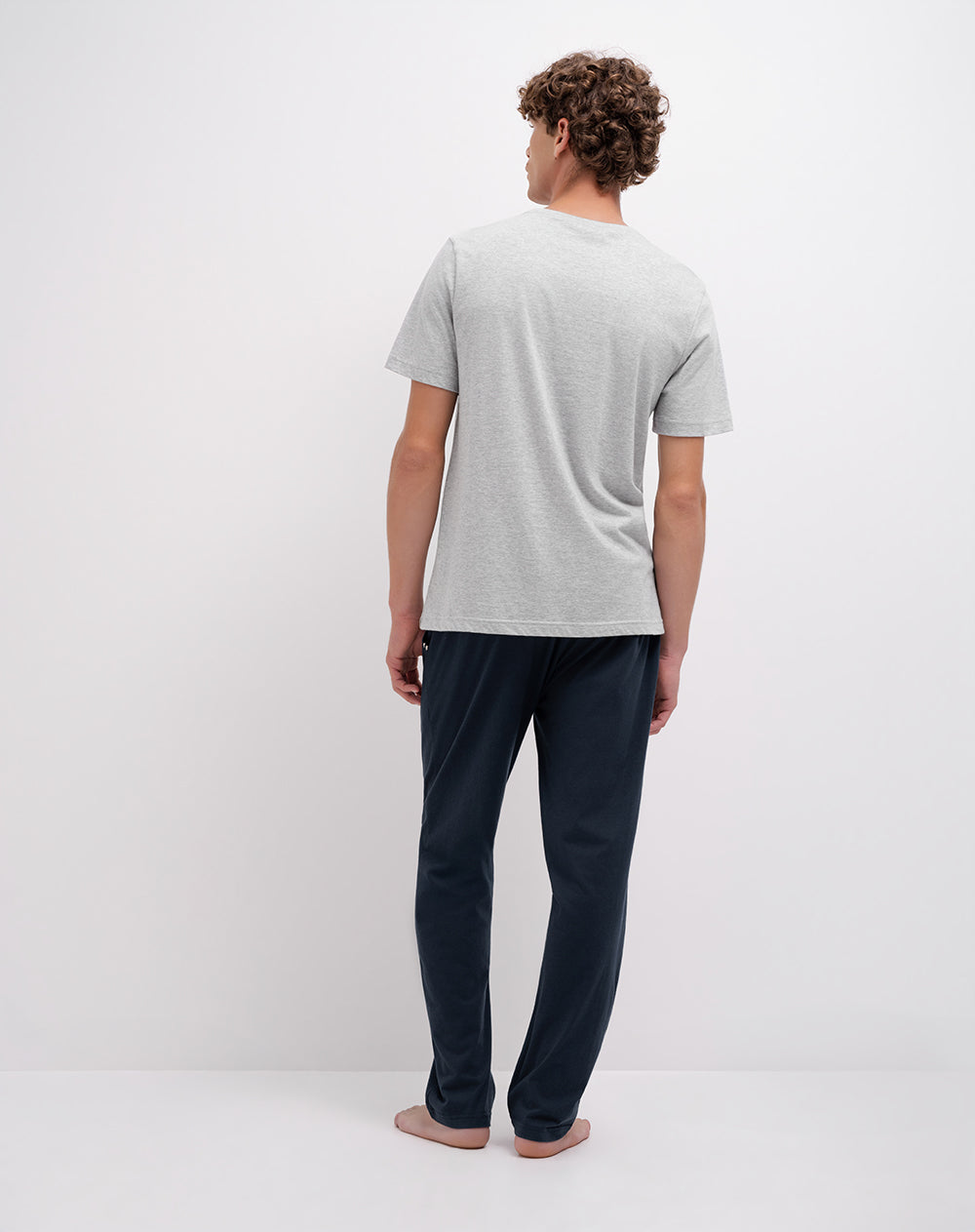 Camiseta + pantalón de pijama algodón surtida hombre