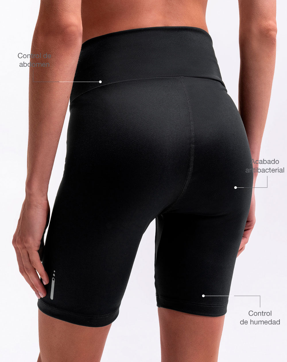 Short deportivo negro mujer