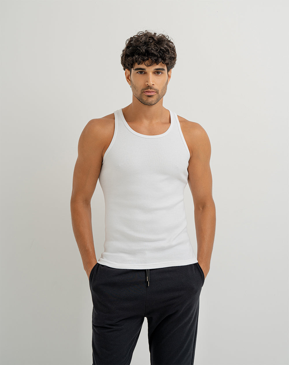 Camiseta algodón sostenible pack x2unds blanca para hombre