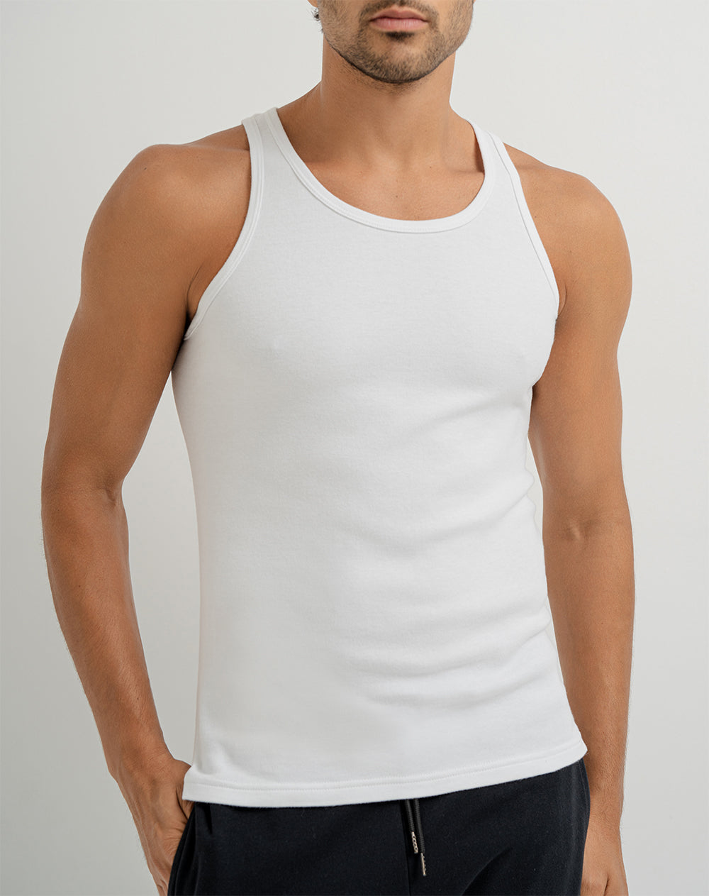 Camiseta algodón sostenible pack x2unds blanca para hombre