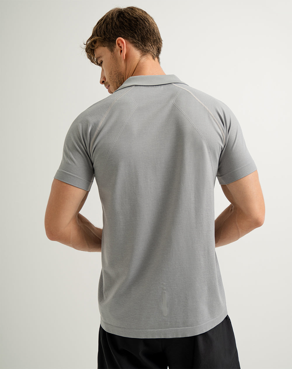 Polo deportiva  hombre seamless gris