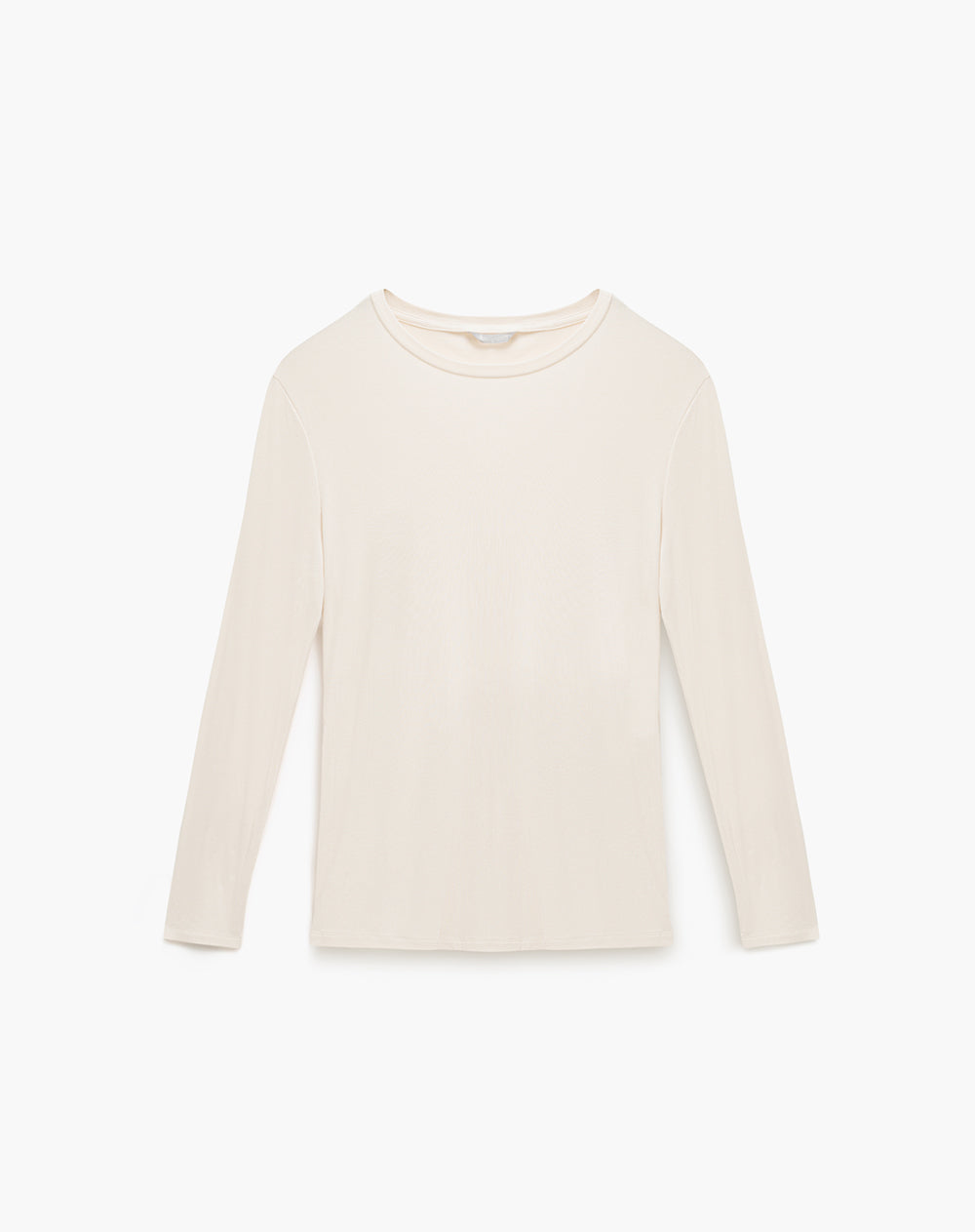 Camiseta relaxed fit manga larga avena