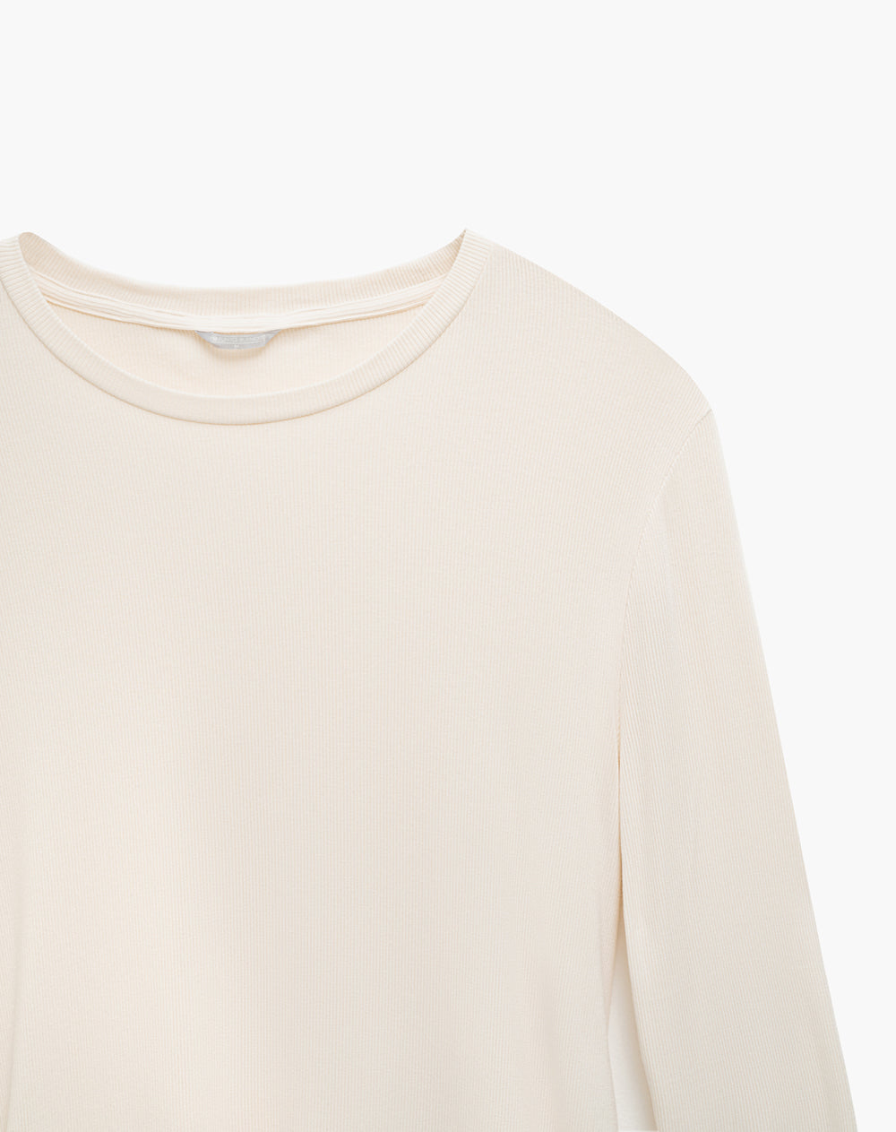 Camiseta relaxed fit manga larga avena