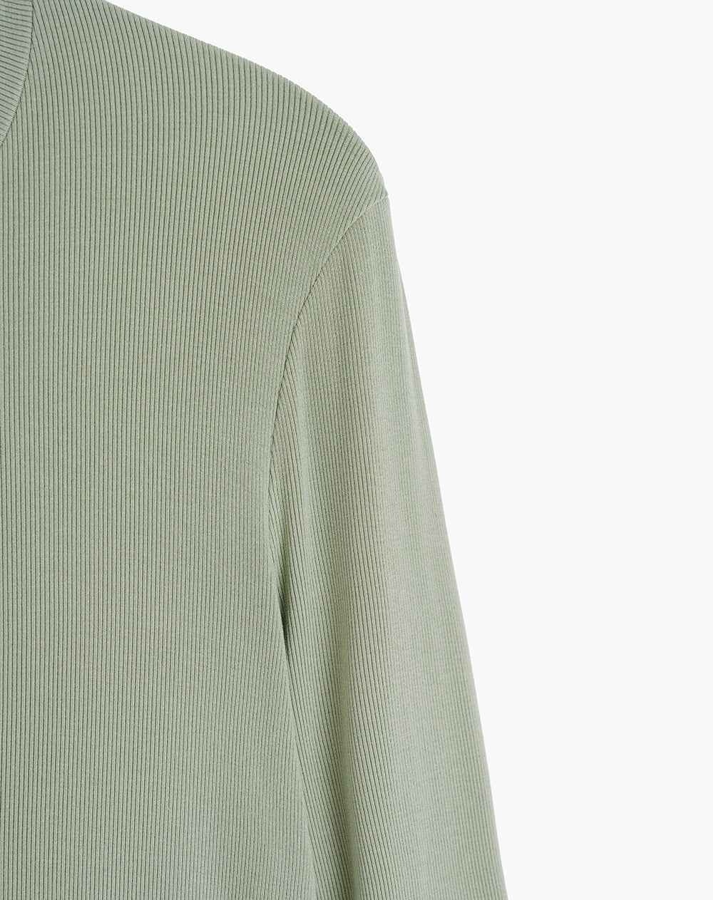 Camibuzo oversize rib algodón verde mujer