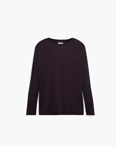 Camibuzo oversize rib algodón vinotinto mujer