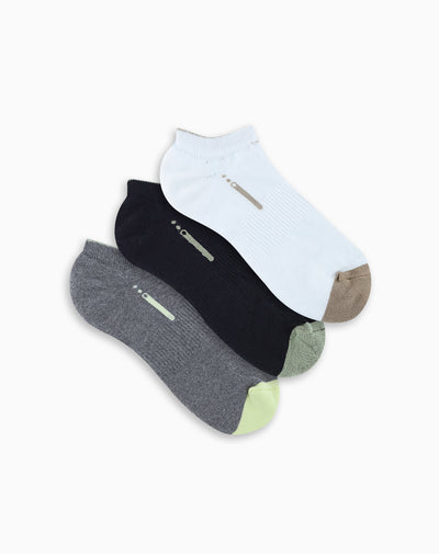 Medias deportivas hombre tobillera corta pack x3 surtido