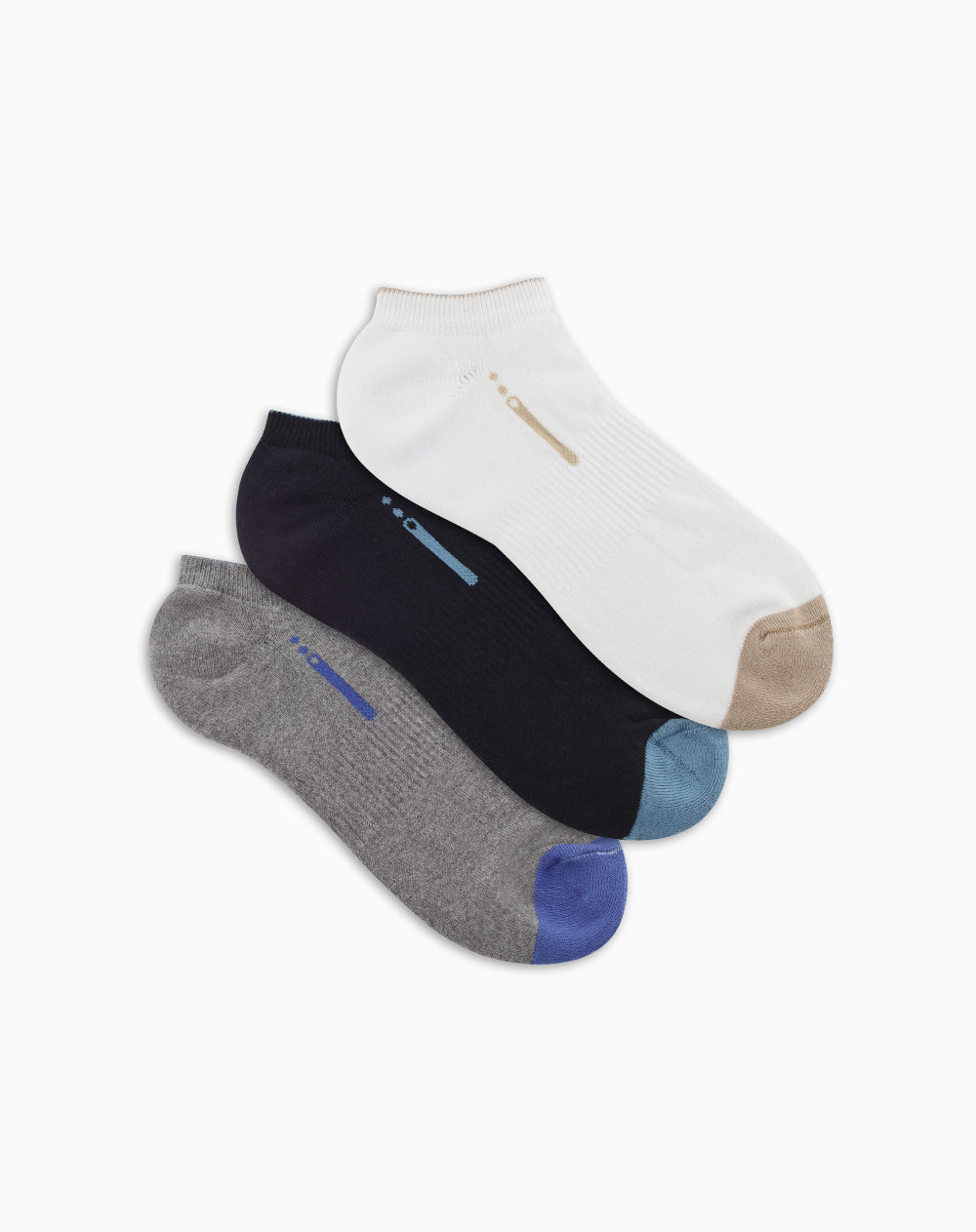 Medias deportivas hombre tobilleras cortas acolchadas pack x3 surtido