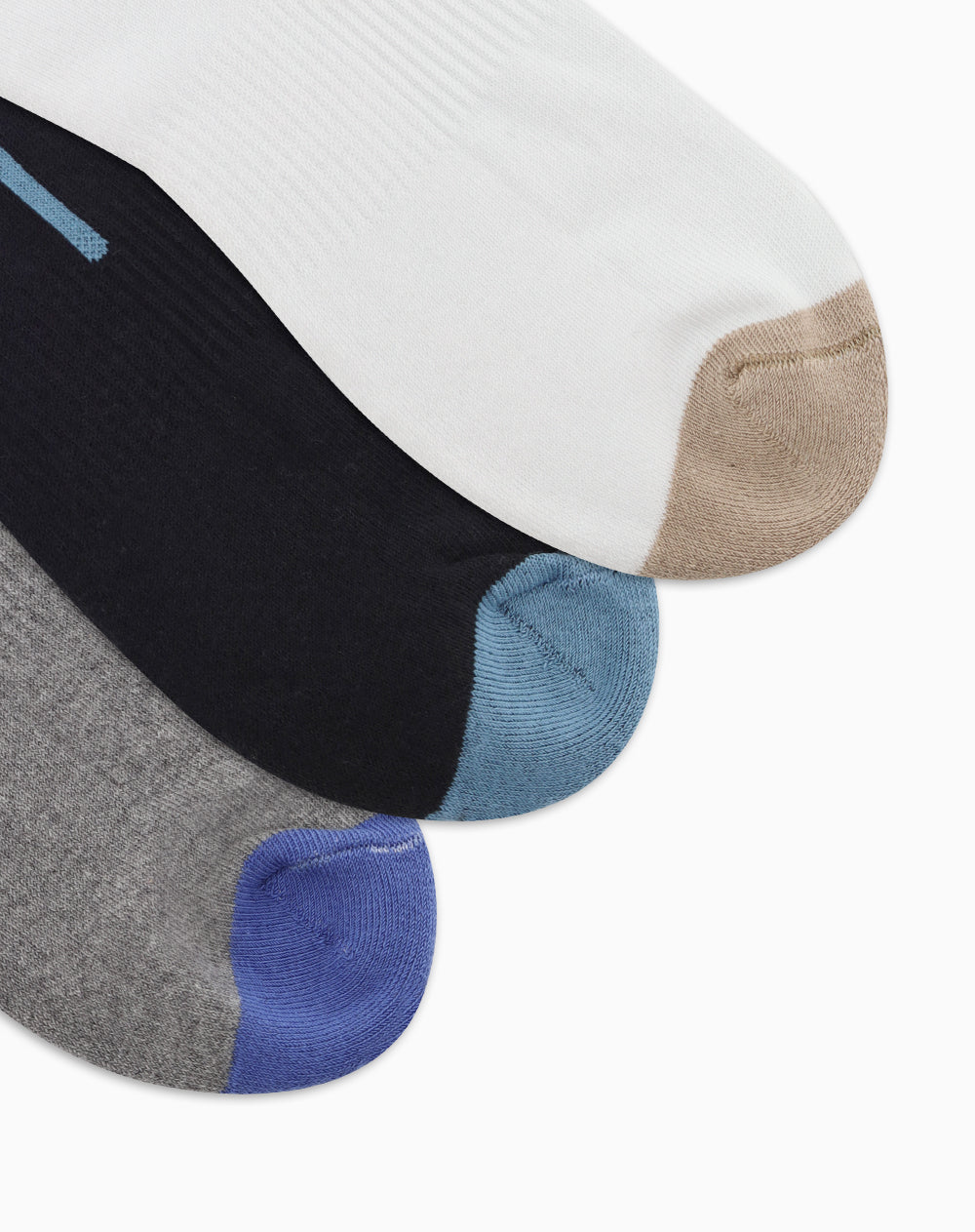 Medias deportivas hombre tobilleras cortas acolchadas pack x3 surtido