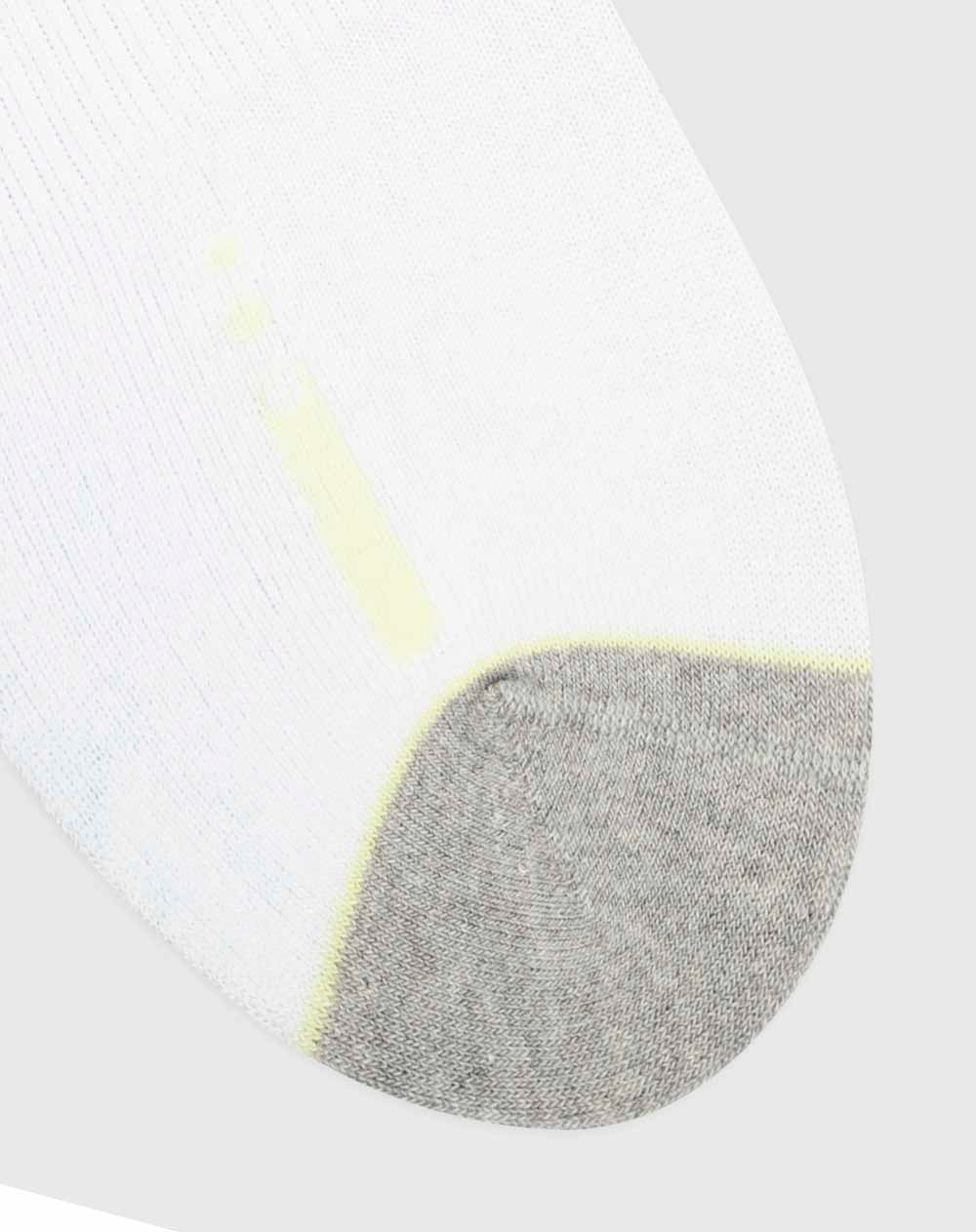 Medias hombre tobilleras cortas alcolchadas pack x6unds blancas