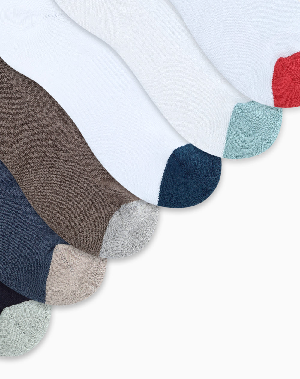 Medias hombre tobillera corta acolchada pack x6 surtido