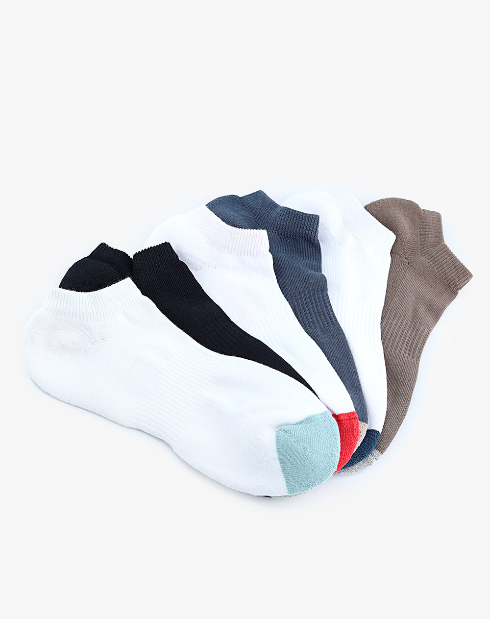 Medias hombre tobillera corta acolchada pack x6 surtido