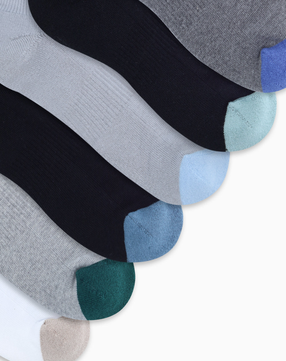 Medias hombre tobillera corta acolchada pack x6 surtido