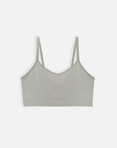 Top en tiras delgadas soporte medio verde