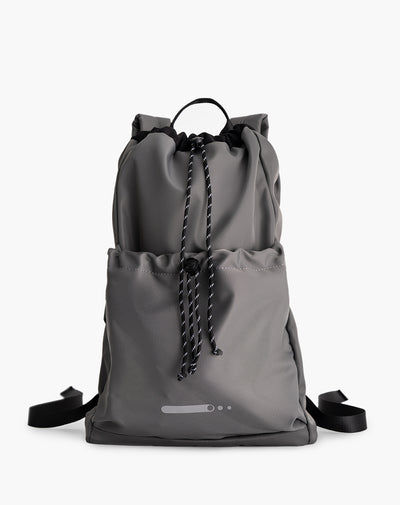 Morral cierre con cordón gris
