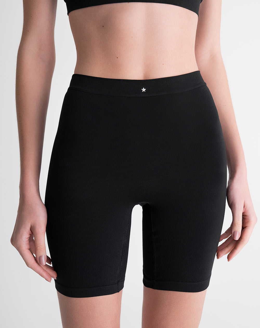 Panty ciclista seamless control medio negro