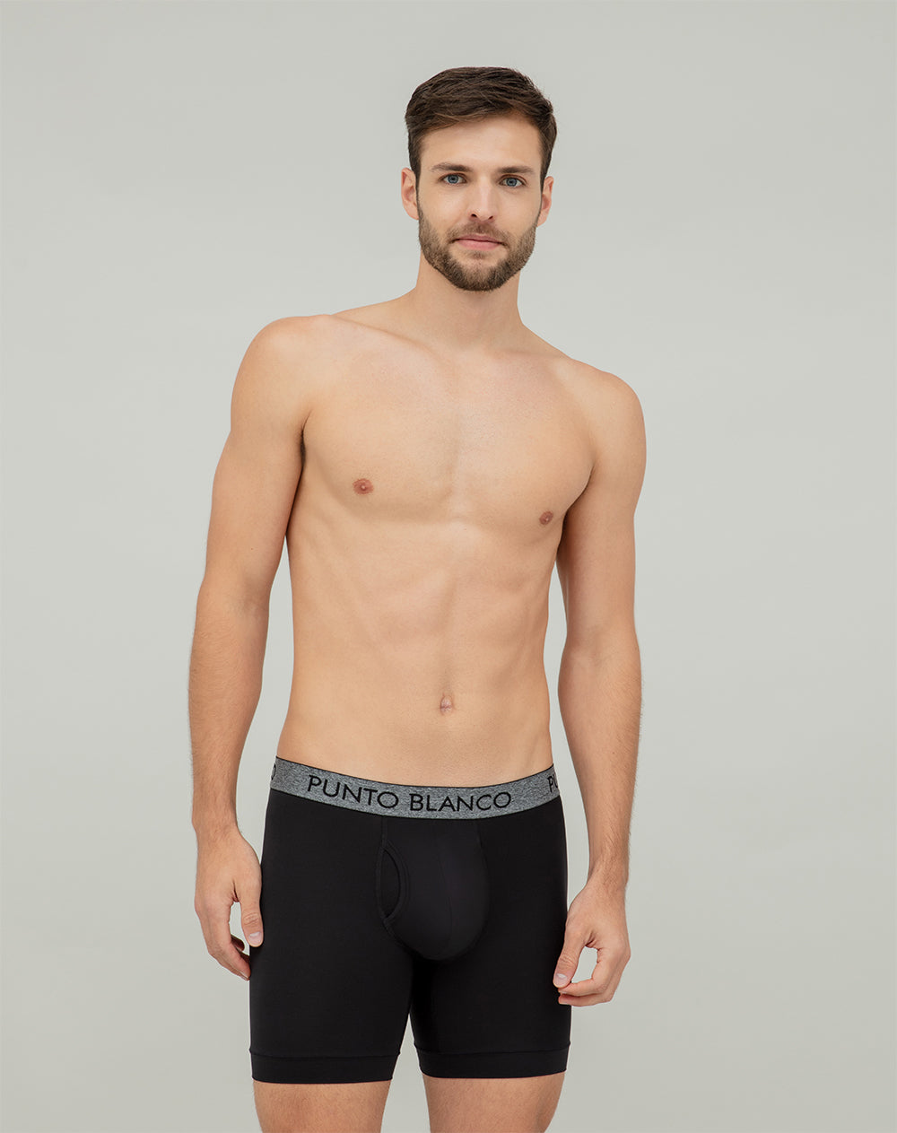 Boxér largo microfibra ajustado negro