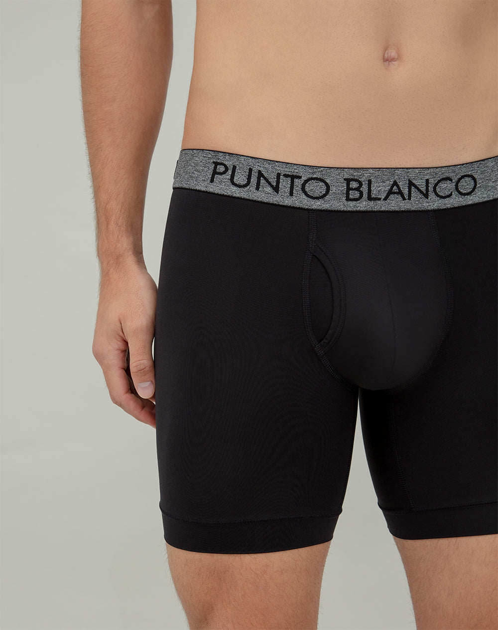 Boxér largo microfibra ajustado negro