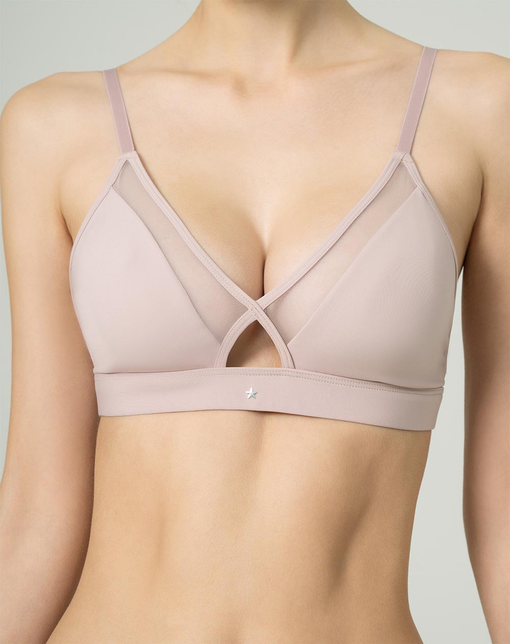 Top soporte bajo microfibra sin arco palo de rosa