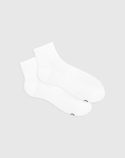 Medias para mujer tobilleras microfibra deportivas blancas