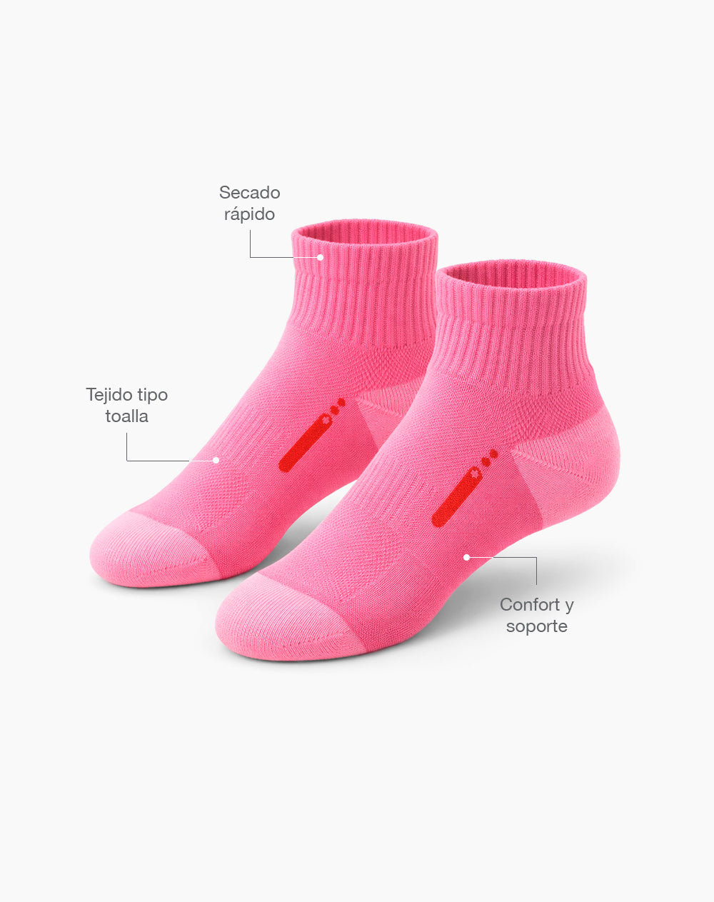 Medias cortas rosada