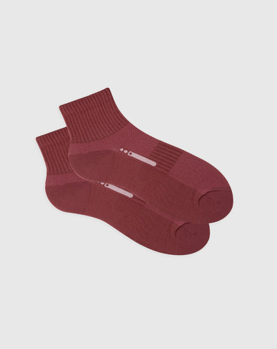 Medias deportivas para mujer tobilleras transpirables vino tinto