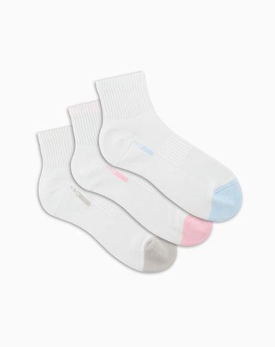 Medias deportivas mujer tobilleras pack x3 surtido