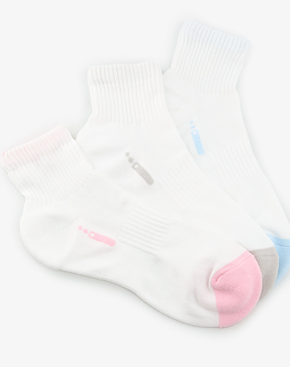 Medias deportivas mujer tobilleras pack x3 surtido