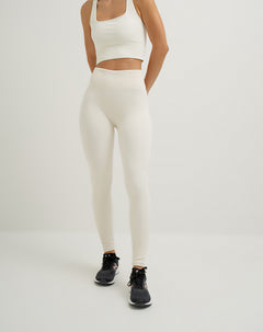 Legging deportivo seamless habano para mujer